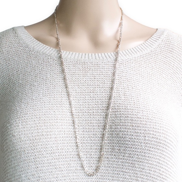 Vintage Sterling Silver Figaro Chain Necklace 30” Extra Long 925 Italy - Picture 4 of 4